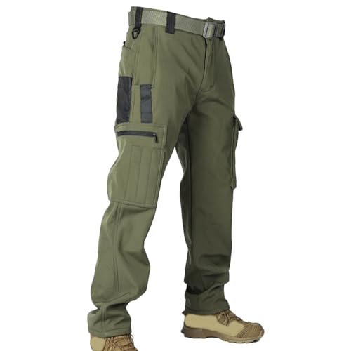 Men's Hiking Cargo Pants Joggers Sweatpants Work Sports Loose Fit Straight Casual Trousers with Multi Pockets2