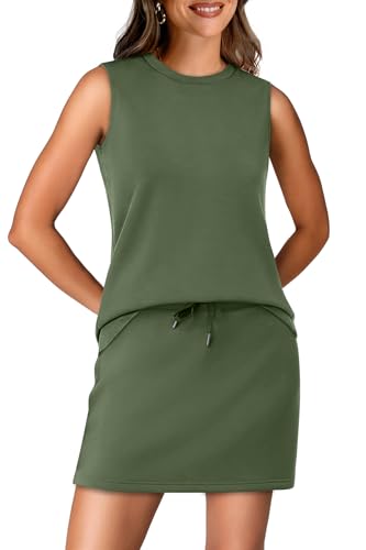 WIHOLL Matching Sets Women Clothing Summer Skirt and Top Vacation Airport Travel Outfits for...