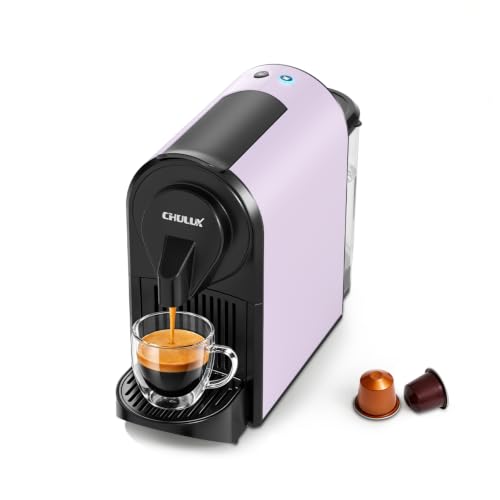 Image of CHULUX Bafe-Pro 20Bar Espresso Coffee Machine for Fast Extraction, Lavender | 1400W Rapid Heating, Espresso Lungo Buttons, Used Capsule Drawer, Auto-Eject System, 24oz Removable Reservoir, Mini Footprint