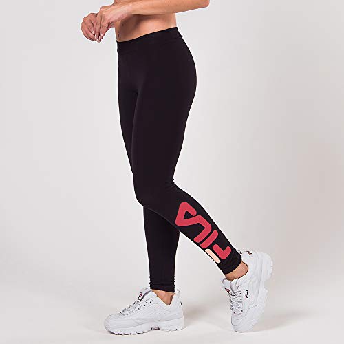 Legging Logo, FILA, Feminino, Preto/Coral, G