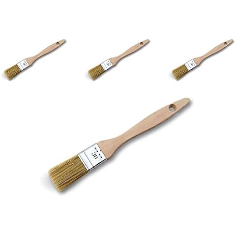 Kebros 320 30ccx3 | 3 Pieces | Brush with Skull Tail | White Silk | Width 30mm | Disposable Unit | Multi Stand | Oil Paint Acrylic Varnish Emulet Glue Glaze Colouring Primer Resin Cover