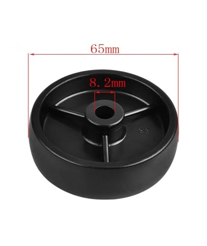 Roulettes PP noir 2,5 pouces avec trou de 8mm pour meuble domestique | Lot de 4 - 4