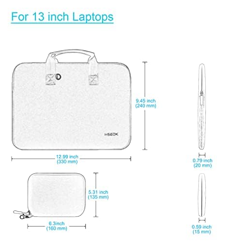 HSEOK 11.6 12.9 13 inch Elastic Laptop Sleeve with Small Case Compatible with 13 inch MacBook Neo Air Pro M5/M4/M3/M2/M1 - Image 2