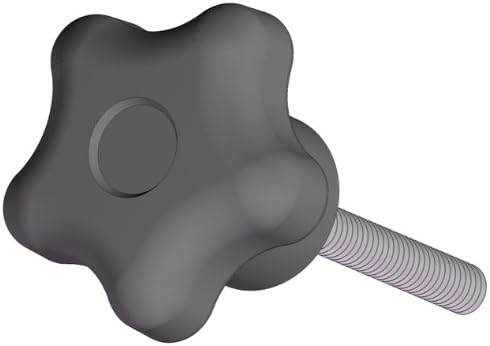 Innovative Components - AN4C07505S3--21 AN4C07505S321 1.75 Star knob 1/4-20 x .750 steel zinc stud black pp (Pack of 10)