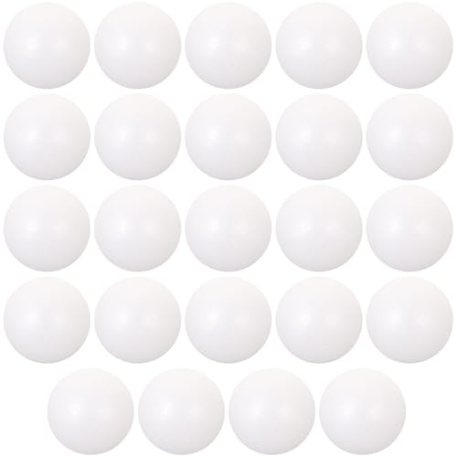 LIFKOME 24pcs Foam Balls for Crafts Round White Polystyrene Spheres Christmas Foam Ball Ornament DIY Crafts Projects Wedding Party Crafts Nativity Crafts