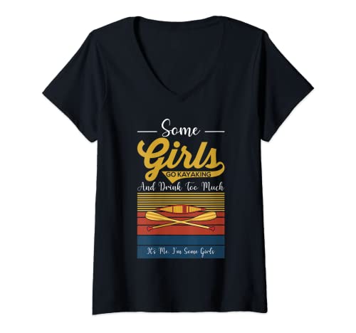 Women's Kayak & Drink V-Neck T-Shirt