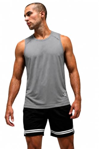 Image of TRUEREVO Men's Light Weight Dryfit Sports Tank Top Vest with Reflective Details for Running, Gym & Training