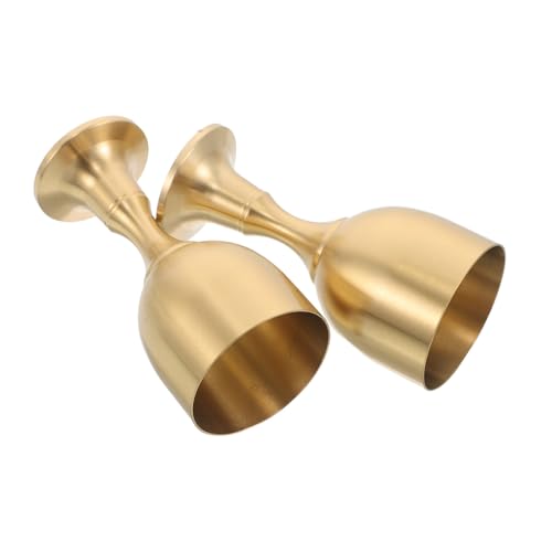 Toyvian 2piezas Copas Doradas Vintage de Latón Cáliz Antiguo Santo Grial Retro Copa de Vino Medievales para Bodas Ferias Renacentistas y Decoración Navideña