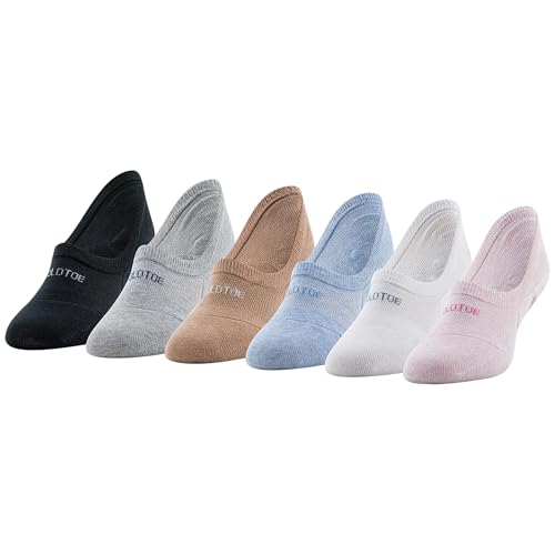 GOLDTOE Women's Everyday Ballerina Extra Low Liner Socks, 6-Pairs