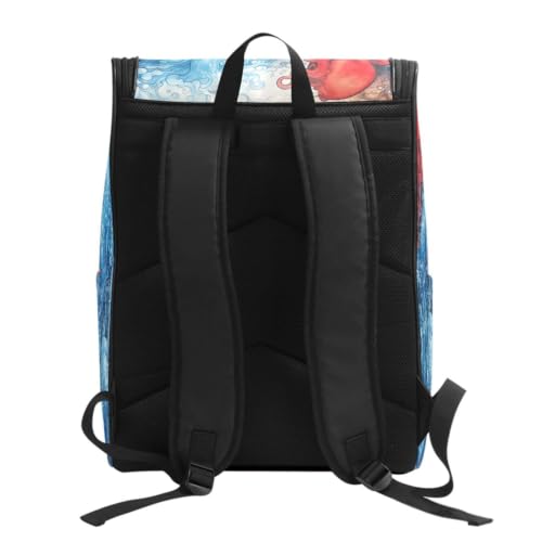 Sac à dos poulpe rouge grande capacité pour ne plus manquer d'espace