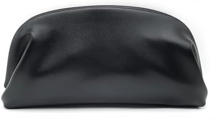 Wrinkle Cloud Formal Clutch Purse for Women with Metal Chain, Min...