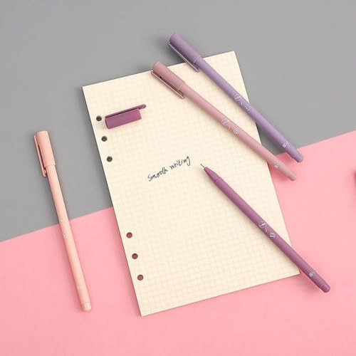Set de 12 bolígrafos de tinta negra gel 0.5mm punta fina miniatura 3