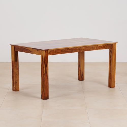 Image of Sheesham Wood Dining Table (45 * 34 * 30 inch) | Multi-Purpose uses Home and Office Desk | Dining Room Furniture | Wooden 4 Seater Dining Table | (Natural)