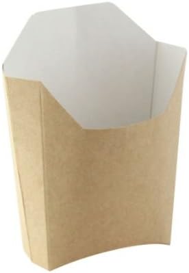 PACKNWOOD 210PFBRUN - Small French Fry Holders - Brown Paper French Fry Cups - Disposable Snack Cups - French Fry Containers for waffle fries, onion rings, or popcorn (4.7 x 3.7 x 4.9in)(Case of 2000)
