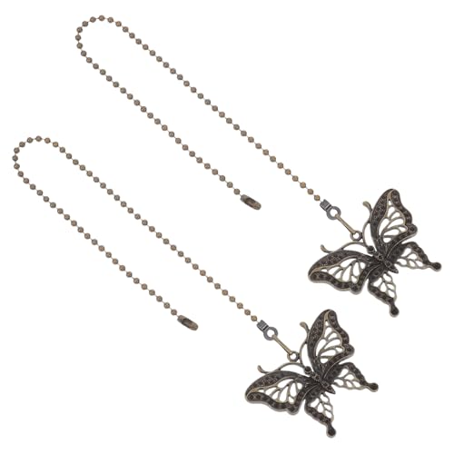 GLEAVI Extensores de Cadena de Tracción Vintage para Ventiladores y Lámparas de Techo, 2 Piezas, Colgante de Aleación con Diseño de Insecto, Cadena Metálica Decorativa para Iluminación