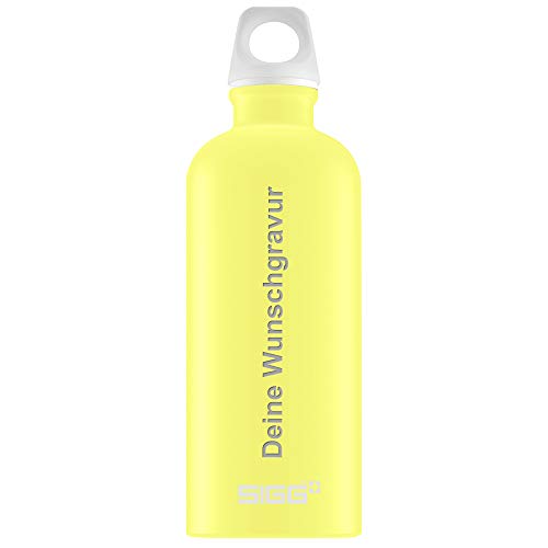 SIGG Trinkflasche e 0,6 Liter in Ultra Lemon | Leichte Wasserflasche aus Aluminium I BPA frei - Plastikfrei I Auslaufsicher und Kohlensäure geeignet I Sportflasche Cover