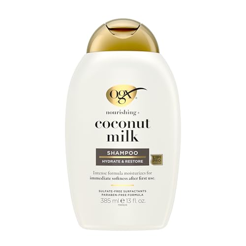 OGX Nourishing + Coconut Milk Shampoo (385 ml), champú...