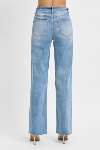 SALT TREE Risen Jeans - Tummy Control Rise Straight Jeans - RDP58622