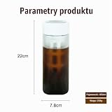 Ideal Swan Ekspres do kawy Cold Brew, 650 ml ekspres do mrożonej kawy z filtrem siatkowym