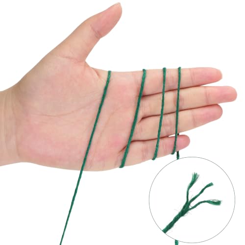 Image of KINGLAKE Green Jute Twine String 1312 Feet 2mm for Crafts Gift Wrapping | Jute Twine String for Crafts Gift Wrapping Christmas Packing Arts Decoration Wedding Gardening