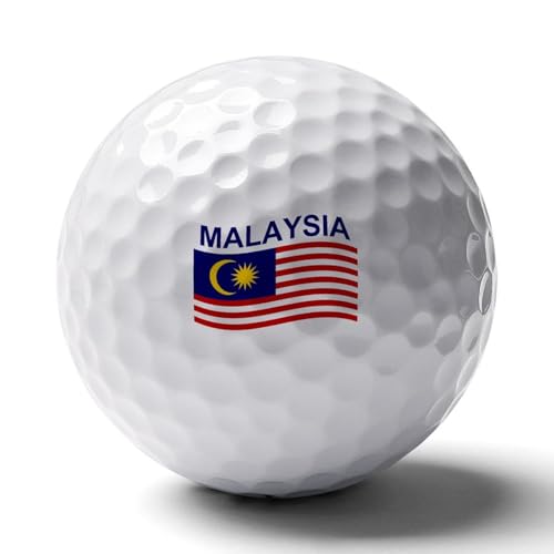 Flag of Malaysia Logo Golf Balls Personalized Ball Custom for Men Women Boyfriend Husband