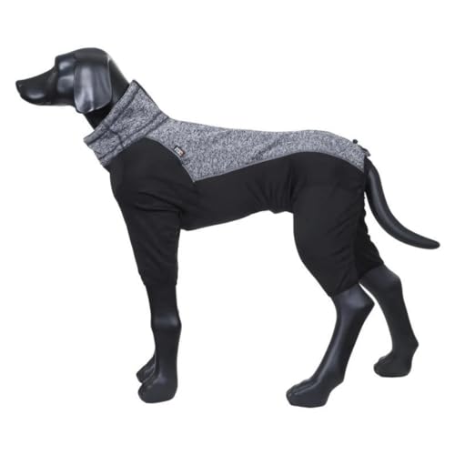 Rukka Pets Subrima Hunde-Overall aus gestricktem Fleece, Schwarz