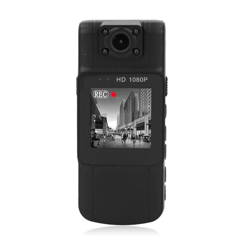 Dpofirs 2K HD Mini Body Camera, Wearable Hidden Camera with 1000mAh Battery, 180 Degree Rotating Lens, Video Recorder (64G)
