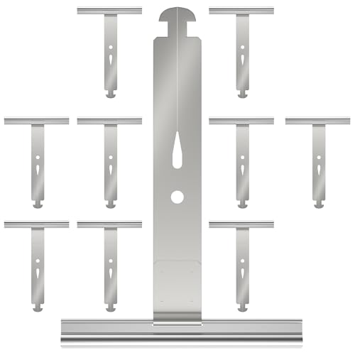 Zalava Lot de 10 Attache Tablier Volet Roulant en Métal,Universel Attache Souple à Clipper pour Fixation de Lame du Volet Roulant...