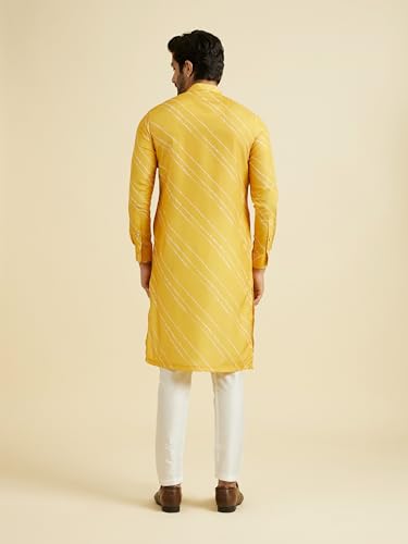 Kurta Manyavar en satin imprimé Leheriya pour éviter l'inconfort des fêtes - 2