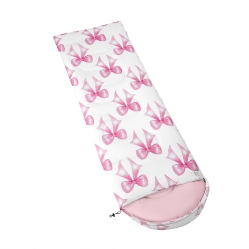 Erosebridal Bolsa de Dormir con Lazo Rosa para Camping con Bolsa Compresora miniatura 3
