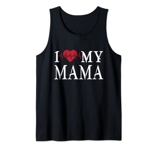 I Love My Mama Is My Valentine Day Heart Día de la Madre 2022 Camiseta sin Mangas