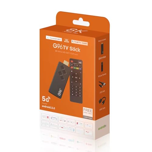 Smart TV Stick, Android 13 G96, WiFi, HDMI, H.264, HEVC H.265, Bluetooth, Netflix, Youtube, Prime Video, con mando a distancia por voz, hasta 4K (2+16G+control de voz)
