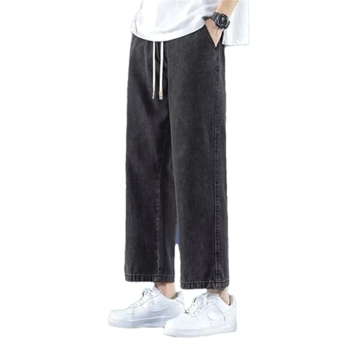 Men High Waist Wide Leg Jeans Classic Baggy Denim Pants Vintage Street Denim Trousers