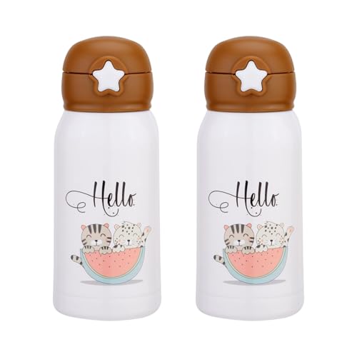 Image of Clay Craft VACBOTT Kids Double Walled 18 Hours Hot and 24 Hours Cold Water Bottle-550ML, 2-Piece Steel Bottles for Travelling|BPA-Free|Leak Proof|BIS Certified|1Year Limited Warranty