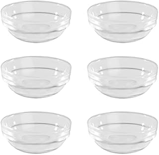 Glass Condiment Dishes - Set of 6 | Small Bowls for Dips | Sauce Pots for Serving | Ingredient Bowls | Cooking Prep | Glass Ramekins | Dip Bowl | M&W