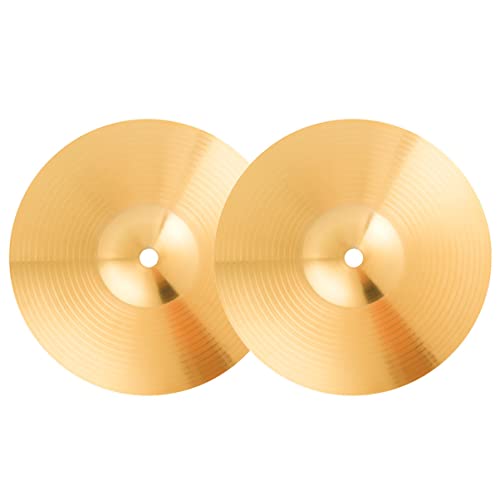 Toddmomy Practical Drum Cymbals 2pcs Brass Crash Cymbals Jazz Drum Part Sturdy Easy Installation