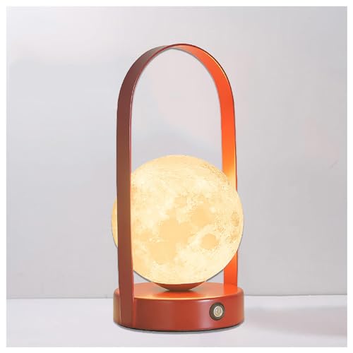 ARTSIM Acrilico Sferico Lampada Senza Fili, Luci LED Camera Da Letto 2000mah Con Type-C E Dimmerazione a Sfioramento, Lampada Mappamondo Per Soggiorno Camera Da Letto,D