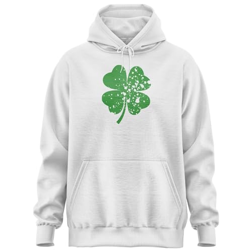 Four Leaf Clover Hoody, Shamrock Graphic Hoodie, St Patricks Day Graphic Hoody For Men Women
