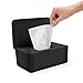 Feuchtt&uuml;cher Box mit Deckel, Feuchtt&uuml;cher Box Baby Feuchtt&uuml;cher Spender, Wasserdichte und Versiegelte Aufbewahrungsbox Feuchttuchspender f&uuml;r Badezimmer, K&uuml;che, Schwarz
