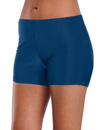 Image of Yonique Womens Swim Shorts Solid Tankini Bottoms Swimsuit Bottoms(Available in Plus)