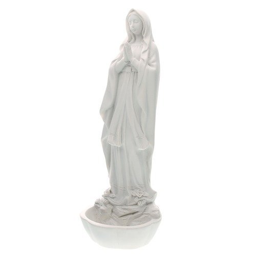 20cm White Madonna Rosary Holder
