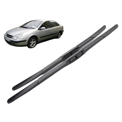 Coche Escobilla limpiaparabrisas Delanteros Traseros para Citroen C5 MK1 2001-2003 26+19, Juego de Escobillas Parabrisas Planas, Todos Los Climas de Ventana Limpi