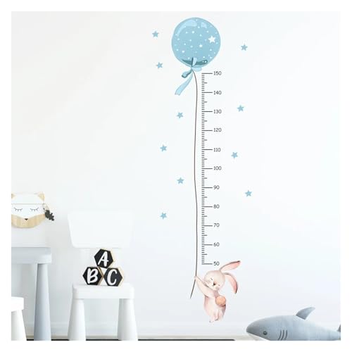 Vinilo Medidor de Altura para Niños con Conejo y Globo Rosa miniatura 3