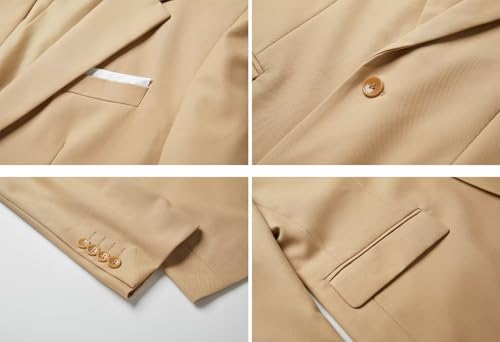 EMERAIDVLN Mens 3 Piece Suits Slim Fit Wedding Prom Party Business Elegant Suits One Button Blazer Vest and Pants Tuxedo Set3