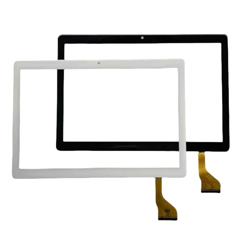 Écran tactile capacitif pour tablette compatible P/N Kingvina GG1068-HL 10,1" noir avec capteur de numérisation, panneau externe en verre (blanc)
