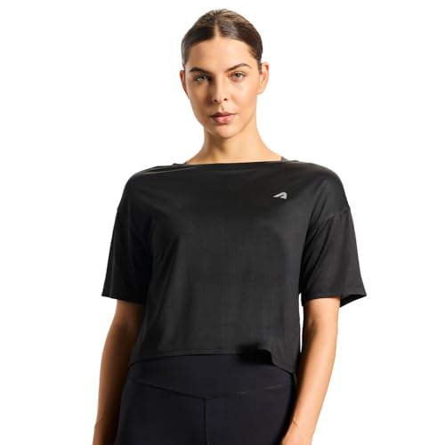 Image of Boldfit Tshirt for Woman Relaxed fit Gym Tshirt for Women Workout Lightweight t Shirt for Woman Workout Women t Shirt Round Neck t Shirts for Ladies Gym Dress