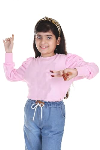 Image of Kids Graphic Print Top with Puff Sleeves