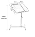 Adjustable C-Shaped Laptop Tray Table, Height Adjustable Desk with Tilting Top, Portable Mobile Cart for Bedside, Sofa, and Study, Rolling Side Table