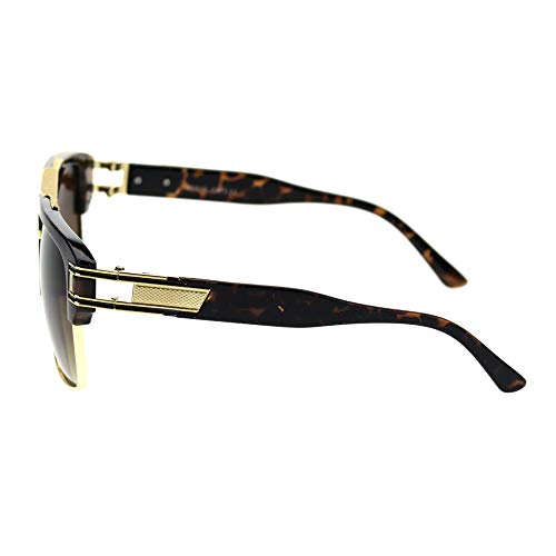 Mens Designer Fashion Sunglasses Bold Top Gold Rim Square Frame UV 4004