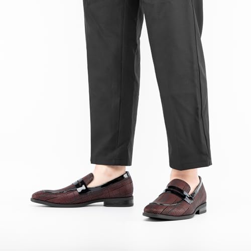 Image of JITAI Mens Velvet Loafers Dress Shoes Loafers for Men Tuxedo Suit Shoes